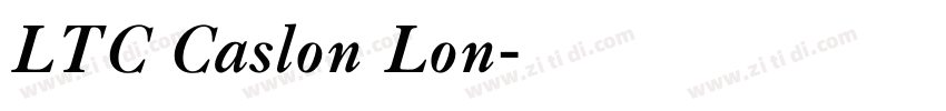 LTC Caslon Lon字体转换